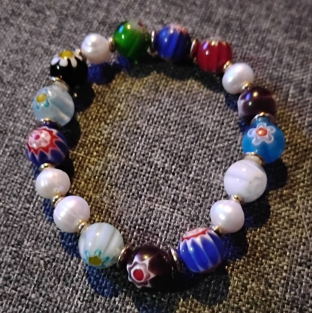 Handmade Multicolor Murano Beaded Bracelet